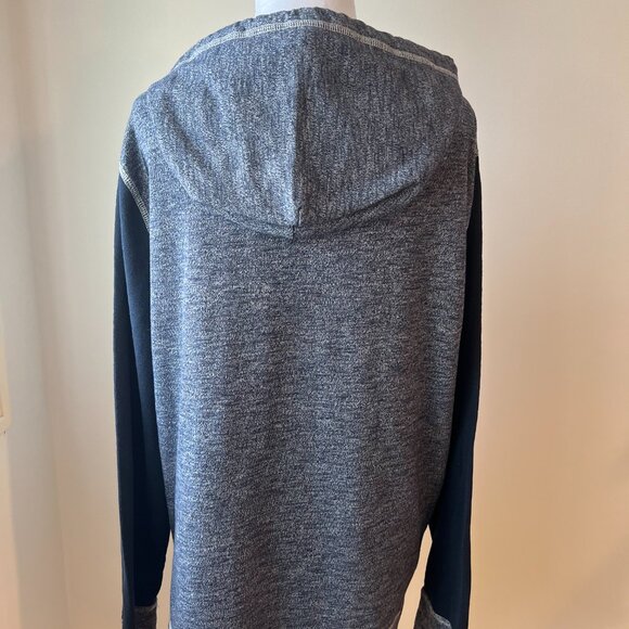 🪻Abercrombie & Fitch Sweatshirt (hoodie) Navy Grey Sz L - Picture 4 of 10